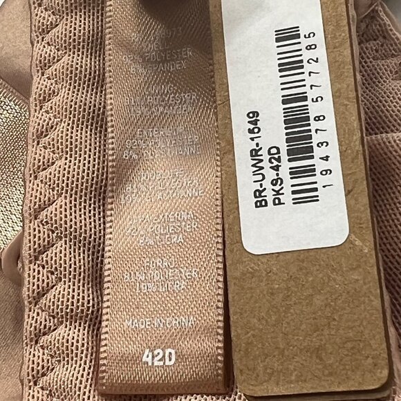 SKIMS Woven Shine Underwire Bra 42D Pink Sand - Picture 8 of 10